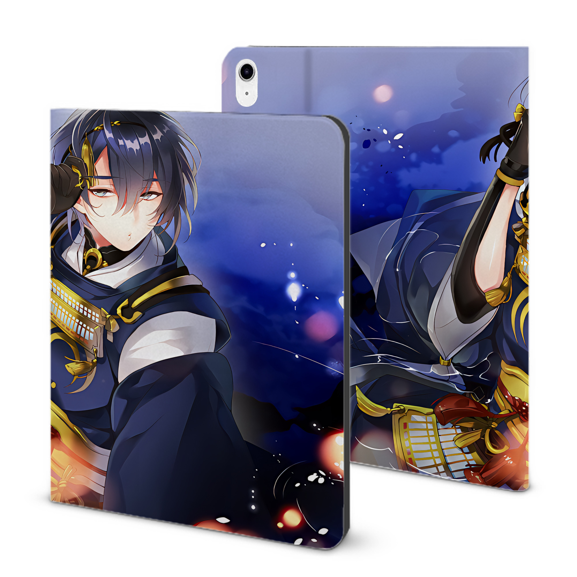 （画像用） 刀剣乱舞 Touken Ranbu IPad ケース ブック型 PUレザー TPU 耐衝撃 軽量 薄型 ペン収納なし 全面保護 IPad 各モデル対応